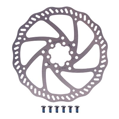Тормозной диск (ротор) Tektro TR-180-7, 180 мм, под 6 болтов, сталь 1BF000000299