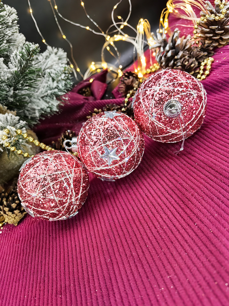 Набор шаров 8 см 3 шт розовый 9920398 фото 2 Набор шаров 8 см 3 шт розовый 9920398 фото 2