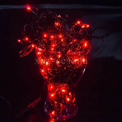  19,5 м, красный 200 LED (19 диод. FLASH), , провод , 2018531