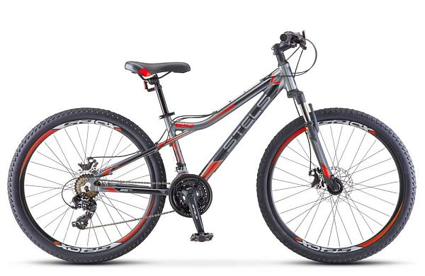 Велосипед горный STELS Navigator 610 MD 26" 16" 21 ск. Антрацитовый-красный LU074277 
