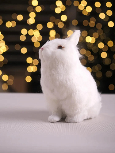 Зайчик 17х24 см белый 0627-29 фото 2 Зайчик 17х24 см белый 0627-29 фото 2