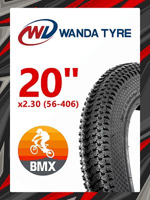Велопокрышка Wanda 20"x2.30 (56-406) P1288  черный VTRR20230002