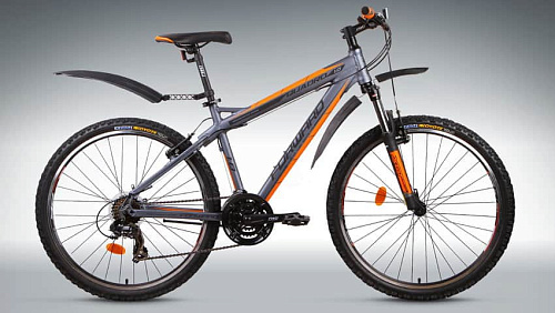 													Велосипед горный FORWARD Quadro 1.0 (2015) 26" 17" 21 ск. серый матовый FORWARD Quadro 1.0 (2015) 17