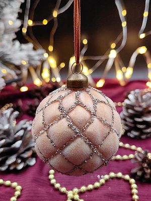 Шар снежный мармелад 8 см, стекло Merry Green MG24223