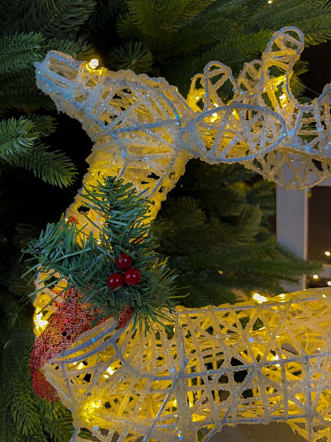 Светодиодная фигура Олень белый 50 см К130-575 фото 4 Светодиодная фигура Олень белый 50 см К130-575 фото 4