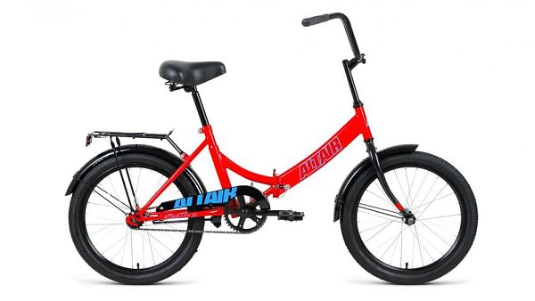Велосипед городской складной ALTAIR City 20" 14" красный/голубой RBKT1YF01006 2021