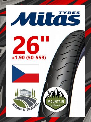 Велопокрышка Mitas 26"x1.90 (50-559) COBRA V58  черный 510951279072