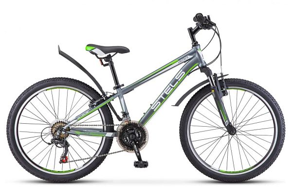 Велосипед горный STELS Navigator 400 V 24" 12" 21 ск. серо-зеленый LU074811 