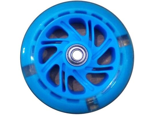 Колесо светящееся для самоката Полиуретан с 2 подщип.ABEC-7, диам. - 117мм, синее SC 01 BL Колесо светящееся для самоката Полиуретан с 2 подщип.ABEC-7, диам. - 117мм, синее SC 01 BL