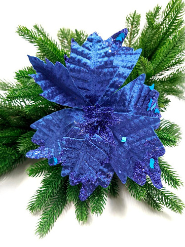 													Цветок синий d 23 см Flo-27 фото 5