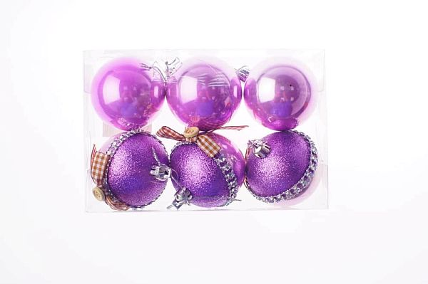 Набор шаров 6 см 6 шт в ассортименте MY-15080