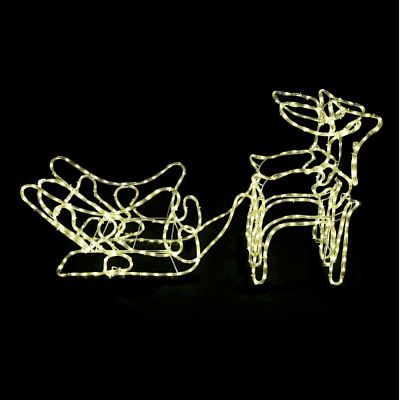 Светодиодная фигура Олень с санями белый теплый  см дюралайт K130-467 Светодиодная фигура Олень с санями белый теплый  см дюралайт K130-467