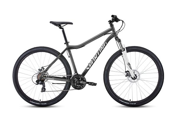 Велосипед горный FORWARD SPORTING 29 2.0 D 29" 21" 21 ск. черный/белый RBK22FW29942 2022 г.