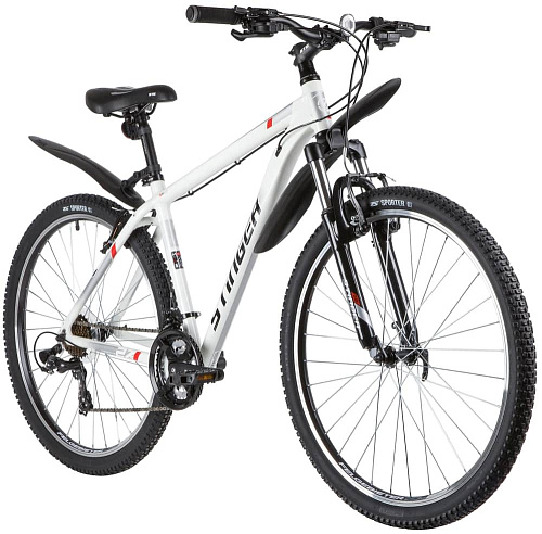 													Велосипед горный Stinger ELEMENT STD 27.5" 18"  ск. белый 27AHV.ELEMSTD.18WH0 2020 фото 2