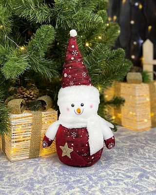 Снеговик средний см красный XX-06Red