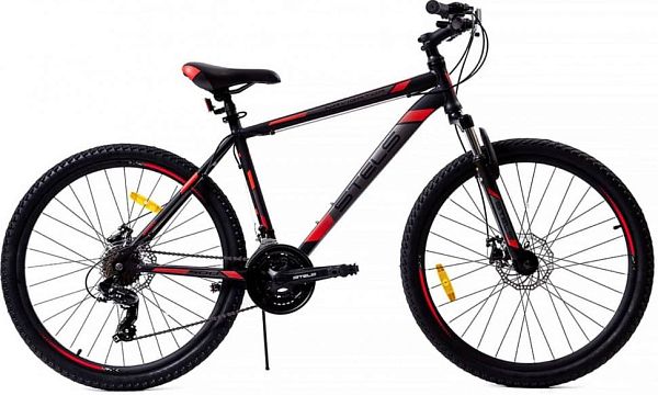 Велосипед горный STELS Navigator 700 MD 27.5" 21" 21 ск. черный/красный LU080655 