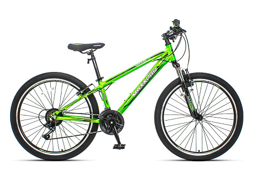													Велосипед горный MAXXPRO MIRAGE 26" 13" 21 ск. зелено-черный N2605-4 2021 фото 2