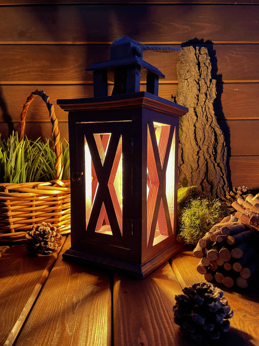 Фонарь декоративный деревянный фиолетовый V-19Коллекционное вино фото 6 Фонарь декоративный деревянный фиолетовый V-19Коллекционное вино фото 6