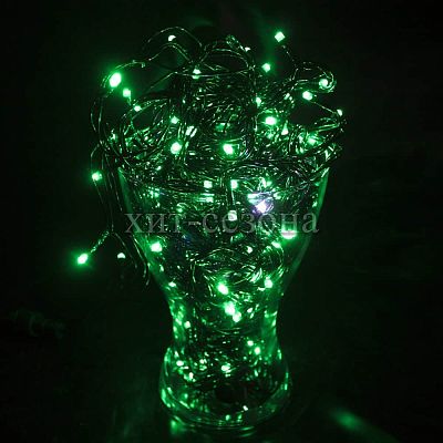  19,5 м м, Зеленый с FLASH-эффектом 200 LED (19 диод. FLASH), , провод , 2018533