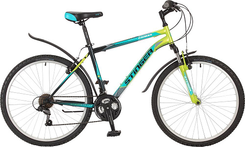 													Велосипед горный Stinger Caiman 26" 18" 18 ск. зеленый 26SHV.CAIMAN.18GN7 