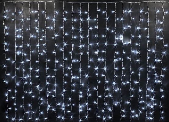 Светодиодный занавес умная штора  LED 3x2 м белый холодный BX-0013w