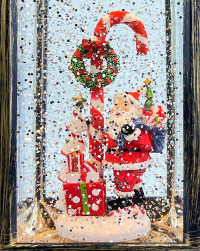 													Новогодний фонарик музыкальный Дед Мороз и подарки 27 см Р-5042-1 фото 3