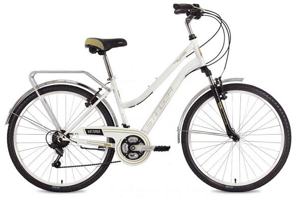Велосипед городской Stinger Victoria 26" 15" 18 ск. белый 26SHV.VICTOR.15WH8 