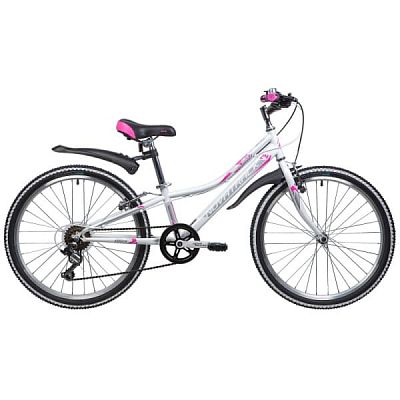 Велосипед горный Novatrack ALICE 24" 12" 6 ск. белый 24SH6SV.ALICE.12WT9 