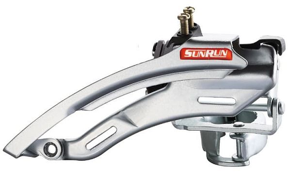 Переключатель передний SUNRUN , тяга универсальная, хомут нижний 28.6/31.8 мм, , сталь QD 30A Переключатель передний SUNRUN , тяга универсальная, хомут нижний 28.6/31.8 мм, , сталь QD 30A