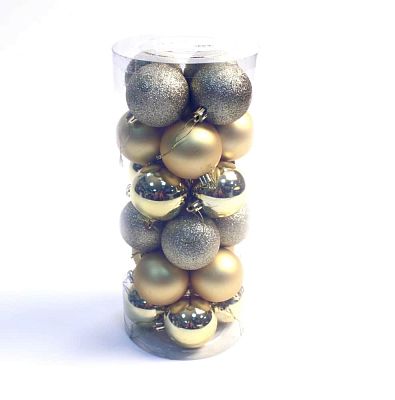 Набор шаров 6 см 20 шт золотой 60AGV20-02G