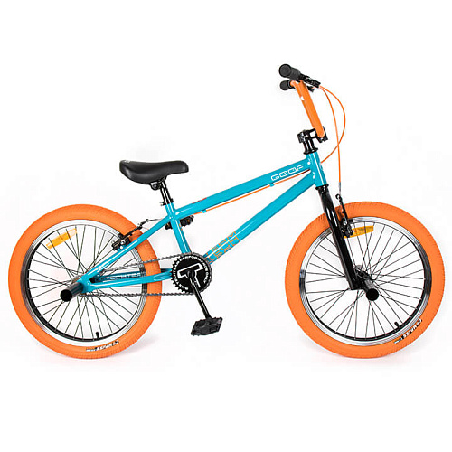 													Велосипед BMX  Tech Team GOOF 20" 18,7" бирюзово-оранжевый 580035 2022 фото 5