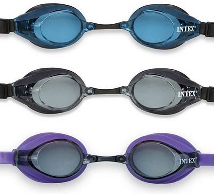 Очки для плавания INTEX Racing Goggles черный  от 8 лет 55691