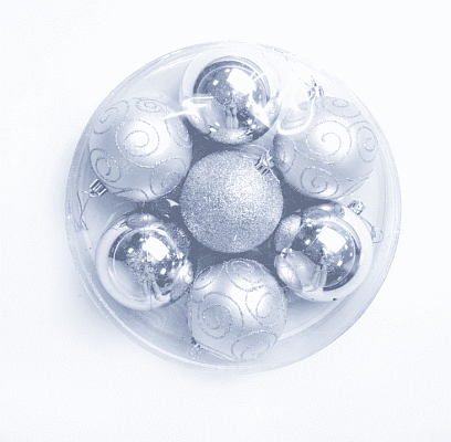 Набор шаров 8 см 7 шт серебряный 80AGV07-362S