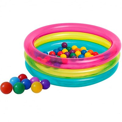 Бассейн детский надувной "Радуга" 86x25 см, арт. 48674 Бассейн детский надувной "Радуга" 86x25 см, арт. 48674