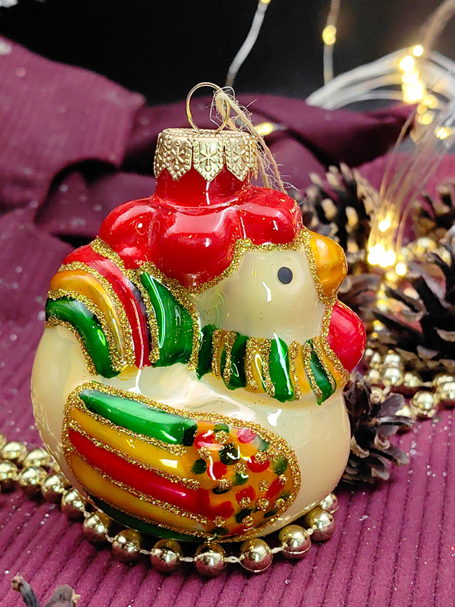 Елочная игрушка Курочка золото 8 см, стекло // курочка GOLD фото 4 Елочная игрушка Курочка золото 8 см, стекло // курочка GOLD фото 4