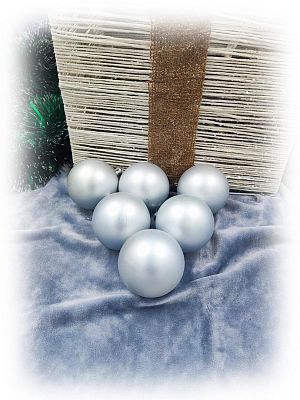 Набор шаров 6 см 6 шт серебристый 60MP06-01S