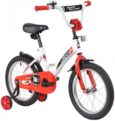 Велосипед детский  Novatrack STRIKE 16"  бело-красный 163STRIKE.WTR20 2020