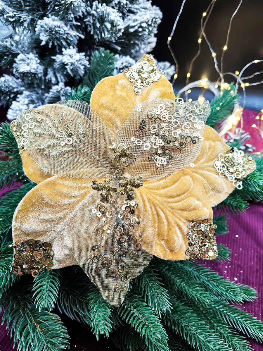 Цветок золото d 25 см Flo-12-74gold Цветок золото d 25 см Flo-12-74gold