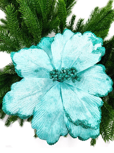 Цветок бирюзовый d 23 см Flo-12-6Bir фото 2 Цветок бирюзовый d 23 см Flo-12-6Bir фото 2