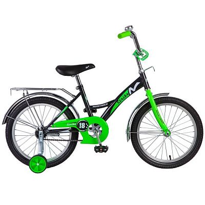 Велосипед детский  Novatrack STRIKE 18" 10,5" черно-зеленый 183STRIKE.BKG8 
