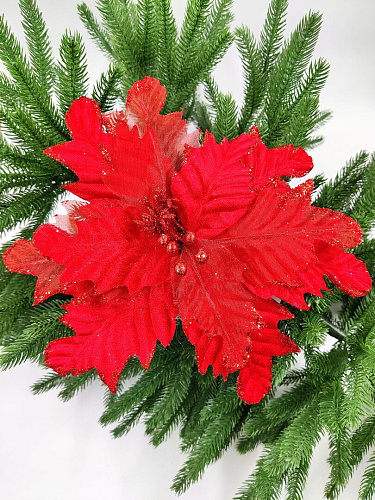 													Цветок красный d 30 см 99223001red фото 4