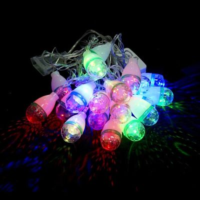 Уценка Светодиодная гирлянда нить 3,5 м, цветной (RGB) 20 LED дискошары, , провод , K130-428