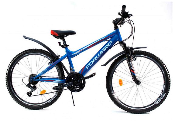 Велосипед горный FORWARD Titan 2.1 24" 13" 18 ск. синий матовый FORWARD Titan 2.1 13" синий матовый 