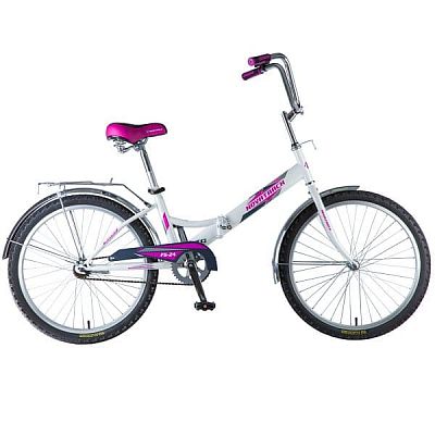 Велосипед городской складной Novatrack  24"  1 ск. белый 24FFS1.WT8 