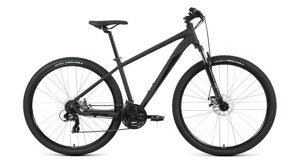 Велосипед горный FORWARD APACHE 2.2 S disc 29" 19" 21 скорость (3x7) ск. черный матовый/черный RBKW1 Велосипед горный FORWARD APACHE 2.2 S disc 29" 19" 21 скорость (3x7) ск. черный матовый/черный RBKW1