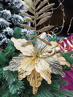 Цветок золото d  см Flo-12-8gold