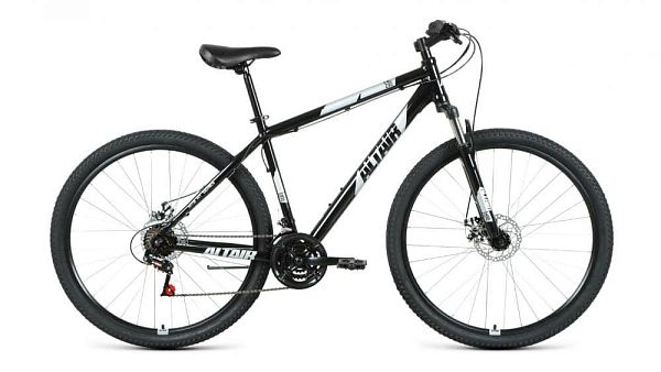 Велосипед горный ALTAIR AL 29 D 29" 17" 21 ск. черно-серебристый RBKT1M69Q002 2021