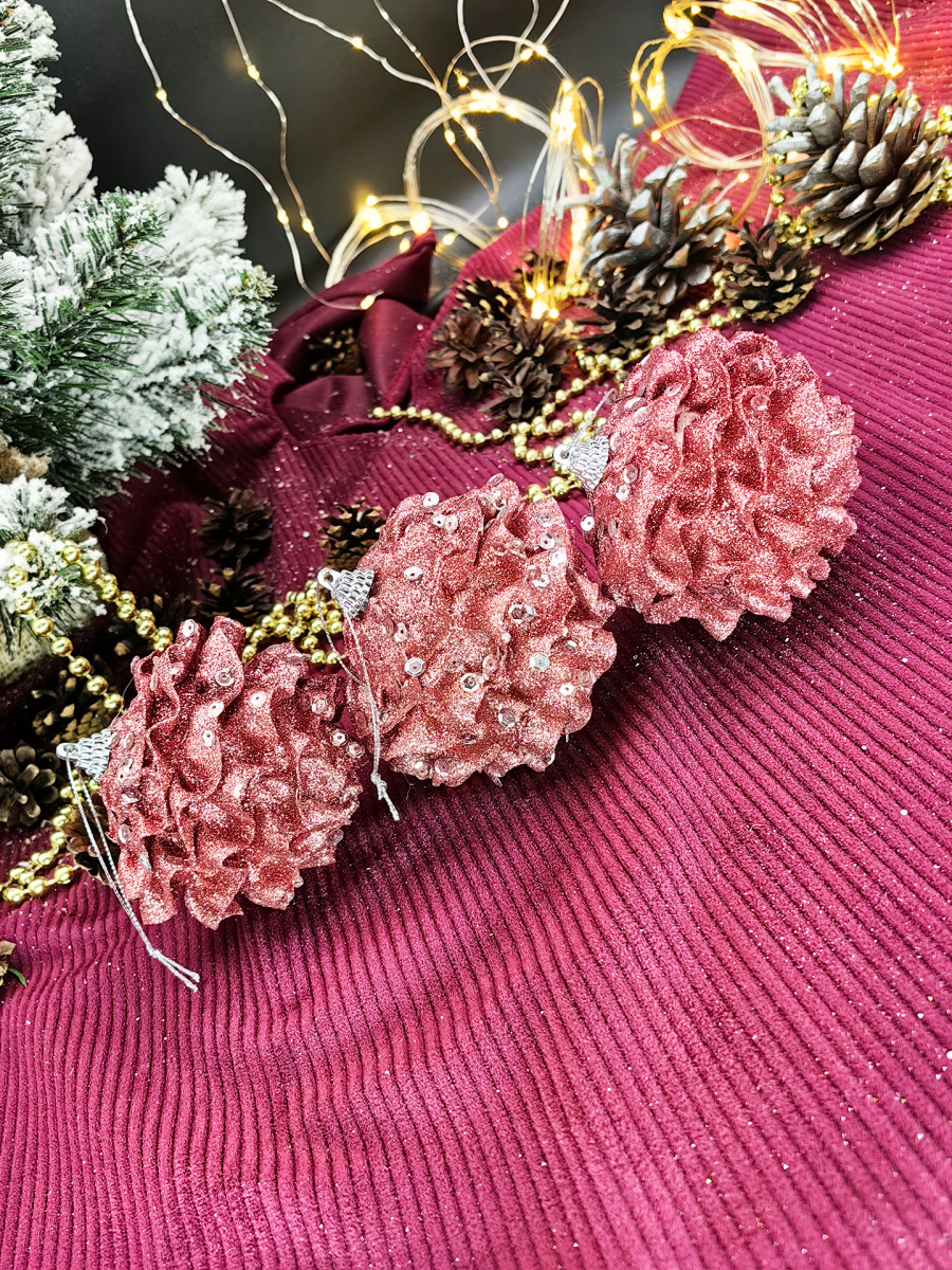 Набор шаров 8 см 3 шт розовый 9920390 Набор шаров 8 см 3 шт розовый 9920390