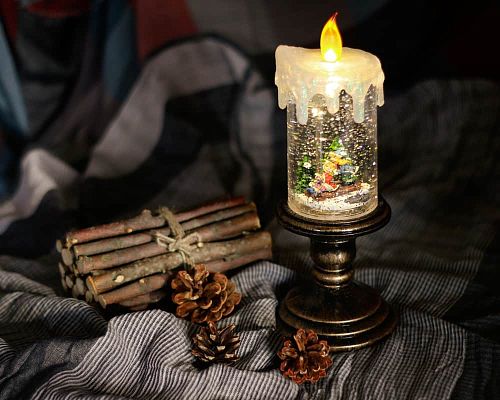 Новогодний фонарик свеча Детвора 24 см К130-600