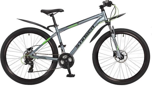 Велосипед горный Stinger Graphite HD 27.5" 18" 21 ск. серый 27AHD.GRAPHHD.18GR7 